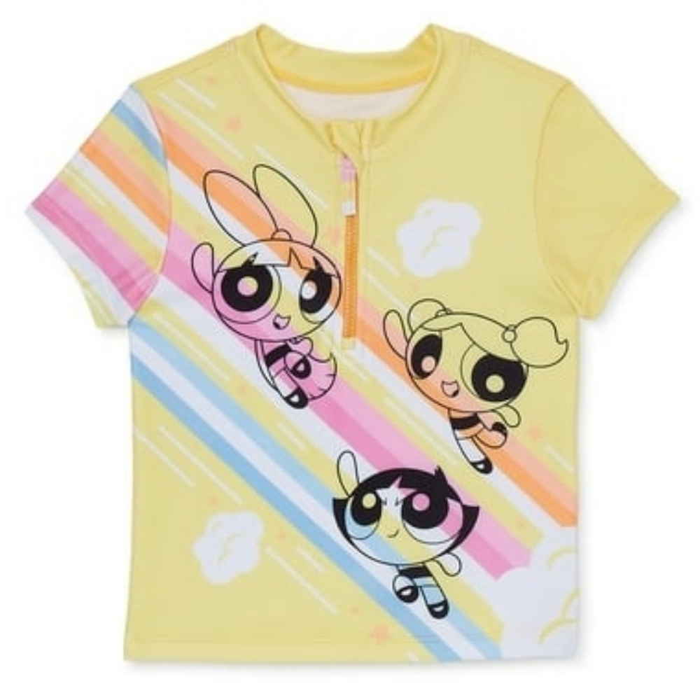 5 for $25 | Cartoon Network Powerpuff Girls Short Sleeve Rashguard